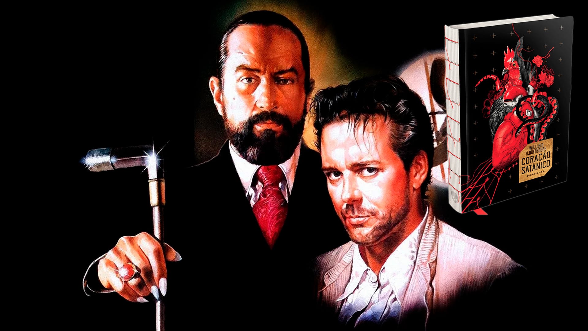 Capa do livro Coração Satânico de William Hjortsberg, em edição de capa dura da editora DarkSide Books.